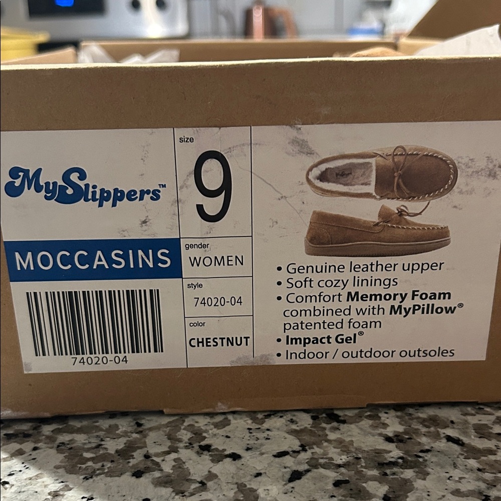 MySlippers Women's Chestnut Moccasin Slippers